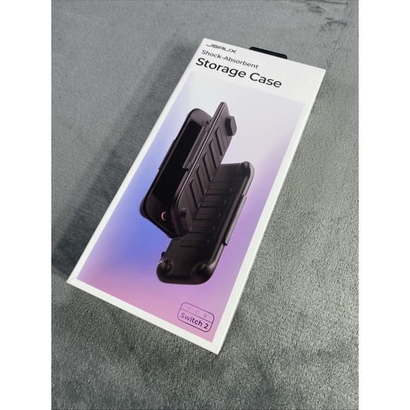 JSAUX Shock Absorbent Storage Case cover for Nintendo Switch 2 Translucent Black - Picture 10 of 10